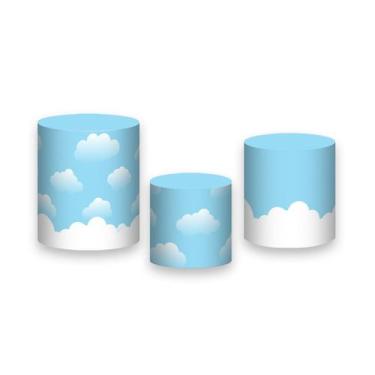 Imagem de Trio de Capas de Cilindro - Nuvens Céu 003 - Via Cores
