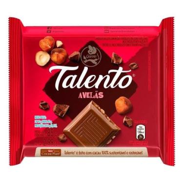 Imagem de Chocolate Garoto Talento ao Leite com Avelãs 85g - Embalagem com 12 Un