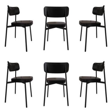 Imagem de Cadeira Fixa com 4 Pés 50 X 44,7 X 83,8 Cm com 6 Unidades Alloa - Meta