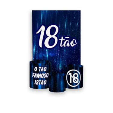 Imagem de Painel De Festa Vertical 1,50 x 2,20 + Trio De Capas Cilindro - Idade 