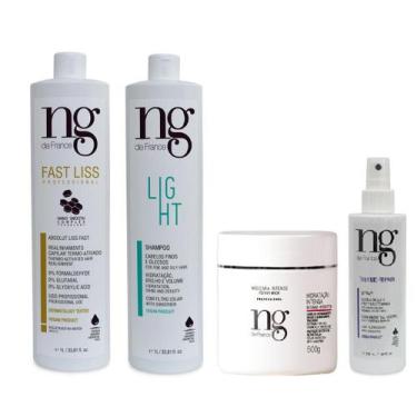 Imagem de Ng De France Fast Liss Realinhamento Vegano + Spray Thermo Protetor Té