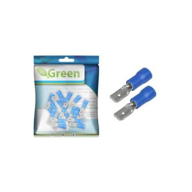 Imagem de 20X Terminal Macho 4,8 Pré-isolado Azul 1,50 Até 2,50mm² - GREEN