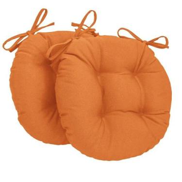 Imagem de Almofada Para Cadeira Redondo Ø40cm - 2pçs - FASTLAR, *Laranja