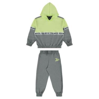 Imagem de Conjunto Blusão e Calça Infantil Menino Guloseima, Verde claro, 1