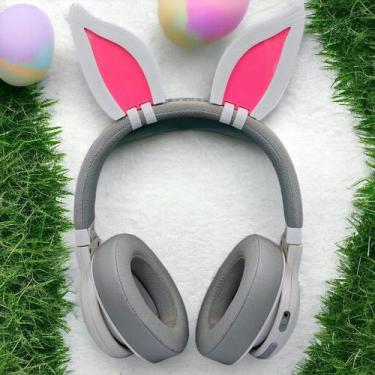 Imagem de Orelha de Coelho para fones de ouvido e tiaras - Garcia 3D, branco e r