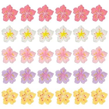 Imagem de Honbay 30 peças de pingentes de geleca de flor flor de lírio flatback resina cabochão enfeites fofos para acessórios de cabelo, capa de telefone scrapbooking artesanato