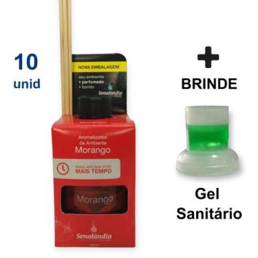 Imagem de Kit 10 Aromatizador de Ambiente Morango 280ml Difusor Aromas Vareta Se