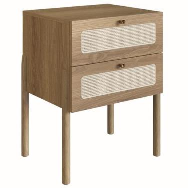 Imagem de Mesa de Cabeceira 2 Gavetas Palhinha 27933 Linha Oslo Hanover Artesano