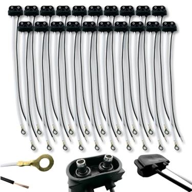 Imagem de [All Star Truck Parts] Plugue de fio de cauda de trinco de 2 pinos para luzes de deslocamento do marcador lateral de caminhão e reboque – 20 unidades