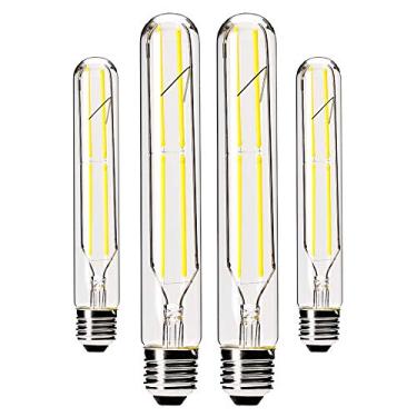 Imagem de VCTC Lighting Lâmpadas Led T10 Reguláveis, Luz Diurna Branca 4000K, Lâmpada Tubular de 6W, Lâmpada Led Edison Equivalente A 60 Watts, Base Média E26 600Lm, Tampa de Vidro Transparente, 7,3 Pol. (185 M