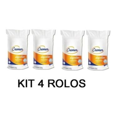 Imagem de Kit Com 4 Rolo Algodão Hidrófilo 500g - Cremer
