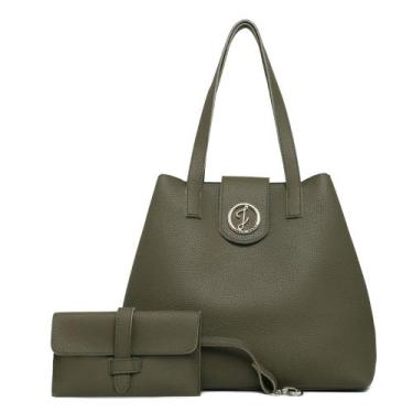 Imagem de Bolsa GABI Feminina Verde Militar Marca Josy Anny Tira Colo De Ombro +