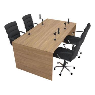 Imagem de Mesa para Podcast 100x156cm Freijó Syncro - Premium 1.1 - Marcenaria O