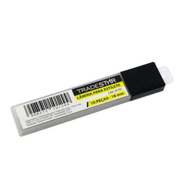 Imagem de Jogo De Lâmina P/ Estilete Larga 18mm Com 10 Peças - Tradestar