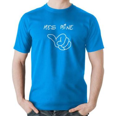 Imagem de Camiseta Algodão He's Mine - Foca na Moda, Azul, M