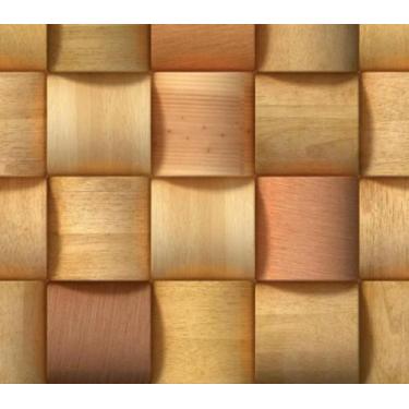 Imagem de Papel De Parede E Piso Adesivo Madeira Mosaico 3d Lavável - IC DECOR