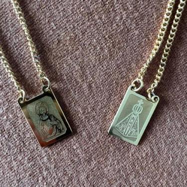 Imagem de Colar Escapulário Masculino Nossa Senhora Aparecida - Religioso