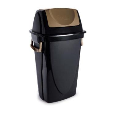 Imagem de Lixeira Ecoblack com Tampa Basculante - 23,2 Litros - Plasutil