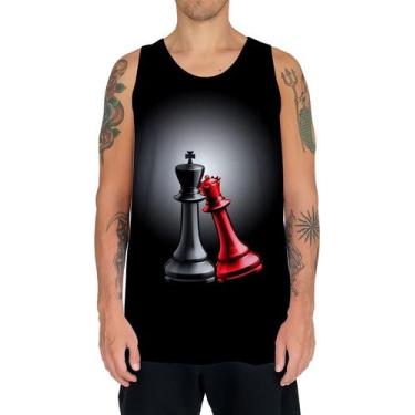 Imagem de Camiseta Regata Jogo Tabuleiro Xadrez Rei Torre Rainha HD 12 - Enjoy S