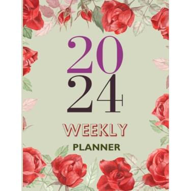 Imagem de 2024 Weekly Planner: Floral Cover | 56 Pages, 8.5 x 11 inches