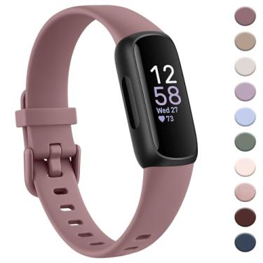 Imagem de AK Pulseira compatível com Fitbit Inspire 3 para mulheres e homens, pulseiras esportivas de substituição ajustáveis para Fitbit Inspire 3 Fitness Tracker (violeta moke)