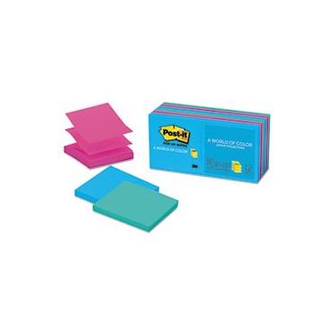 Imagem de Recargas Post-it Notes da 3M, 7,62 x 7,62 cm, 100 SH/PD, pacote com 12, Jaipur