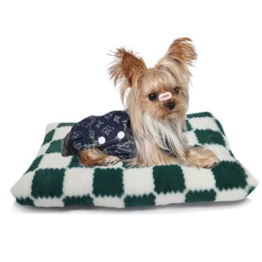 Imagem de wrkfree Cama para filhotes, 55 x 33 cm, lavável para cães pequenos, material não mastigável, PP, 55 cm, tapete lavável para gaiolas, protetor de sofá