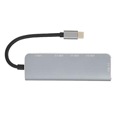 Imagem de Estação de ancoragem USB C, Hub USB C Multiporta Adaptador 4 portas 60 W Tipo C PD3.0 Carregamento rápido 5 em 1 para notebook para tablet para celular