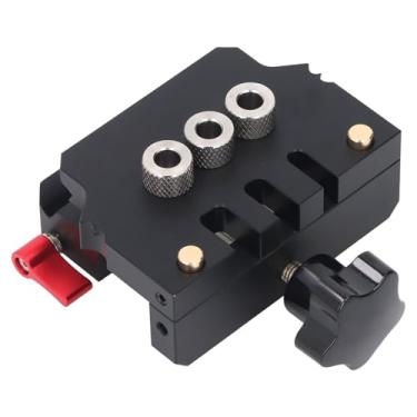 Imagem de Kit De Gabarito De Cavilha Autocentrante, Conjunto De Punção Localizador De Perfuração Para Madeira Ajustável Localizador De Pinos De Madeira Portátil Com 6 8 Brocas De 10 Mm