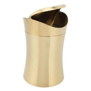 Imagem de Lixeira de Mesa Com Tampa, Lata de Lixo de Bancada de Aço Inoxidável 304 para Casa, Escritório, Cozinha, Pequena Mesa