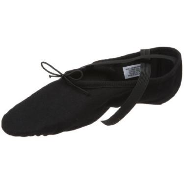 Imagem de Bloch Sapatilha de balé feminina de lona com sola dividida, Preto, 4 Narrow