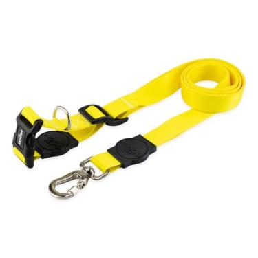 Imagem de Mood Pet Coleira Guia Mãos Livres Para Cães Cachorro Adestramento Passeio Porte Grande Médio Pequeno (Yellow, PP)