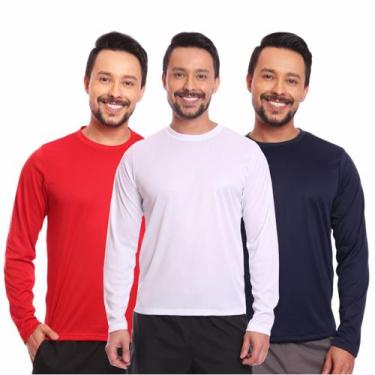 Imagem de Kit 3 Camisas Térmica Proteção Solar Frio E Calor Envio Já - MC Digita