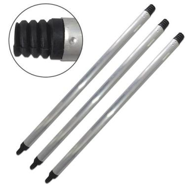 Imagem de Kit 3 Cabos De Alumínio Para Rodo Com Rosca 50Cm - VendasShop