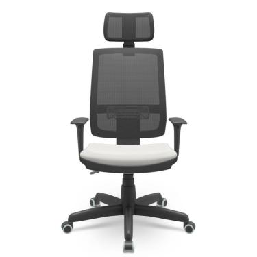 Imagem de Cadeira Brizza Presidente Tela Facto Dunas Branco