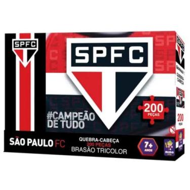 Imagem de Quebra Cabeça São Paulo Brasão SPFC Tricolor Futebol 200 Pçs - Mimo, C