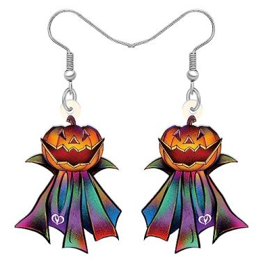 Imagem de DALANE Brincos pendentes de acrílico para o Dia das Bruxas, Abóbora, Espantalho, Fantasma, Joias da Moda para Mulheres e Meninas, Medium, Acrílico, Sem pedra preciosa
