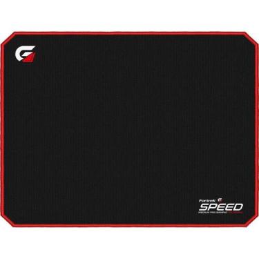 Imagem de Mousepad Gamer Fortrek Speed MPG101, Médio (320X240mm), Preto/Vermelho