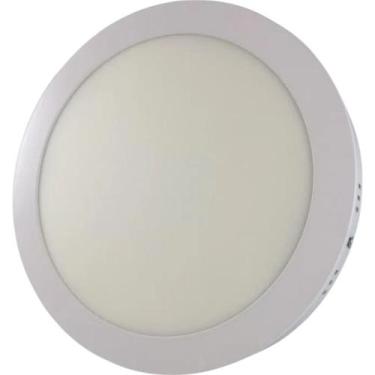 Imagem de Plafon Sobrepor 18w Redondo Branco Quente Cozinha Banheiro - CBC