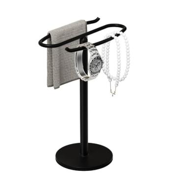 Imagem de Suporte de toalha de mão, toalheiro independente em forma de S preto, aço inoxidável, SUS304, toalheiro, suporte, toalheiro de mão para banheiro, cozinha, bancada