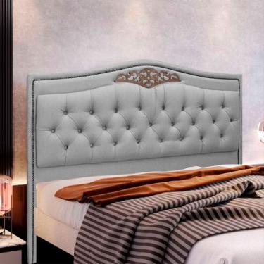 Imagem de Cabeceira Estofada Holanda 1,95 King Size Linho Shop das Cabeceiras, G