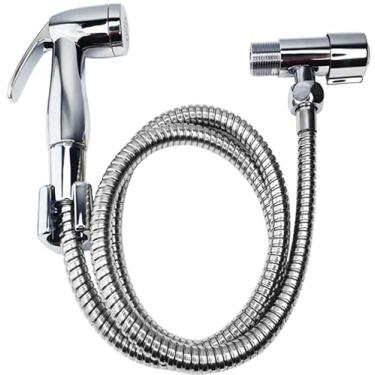 Imagem de Ducha Higiênica Manual Cromada com Mangueira Flexível de Aço Inox, 1,2m