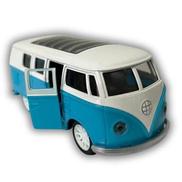 Imagem de  Kombi Corujinha Antiga Carrinho Clássico Miniatura Carro Fricção - Al