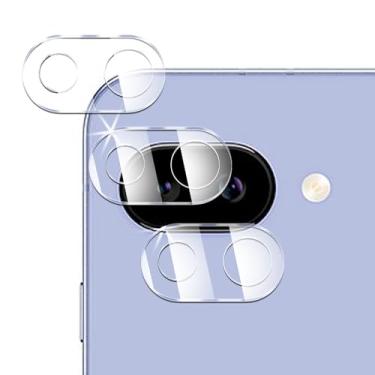 Imagem de QWFORQW - Pacote com 3 - Protetor de lente de câmera para Google Pixel 9a 5G, filme de lente de vidro temperado [9H, anti-arranhões, HD, ultrafina] Protetor de lente de câmera Google Pixel 9a