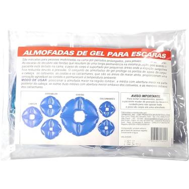 Imagem de Termogel Kit Almofadas Térmica Em Gel Para Escaras 6 Peças Azul