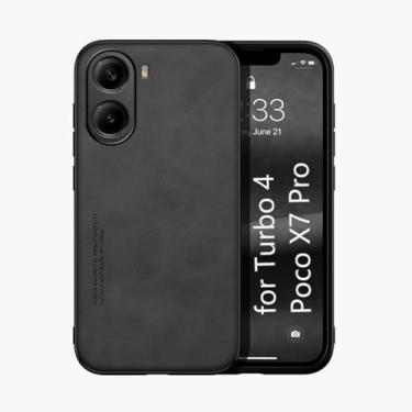 Imagem de Kepuch Silklike Capa para Redmi Turbo 4 / Poco X7 Pro - Case Placa de Metal Embutida - Preto