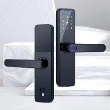 Imagem de Fechadura Eletrônica Inteligente Digital Com Biometria Wifi Chave Senha
