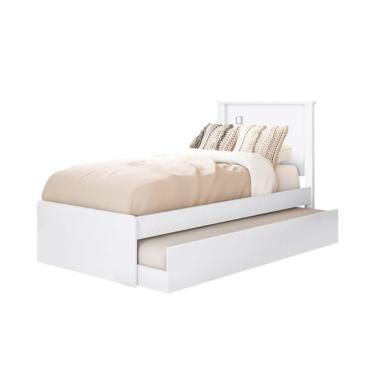 Imagem de Cama Bibox Tebarrot Barcelona Branco/Branco Branco/Preto