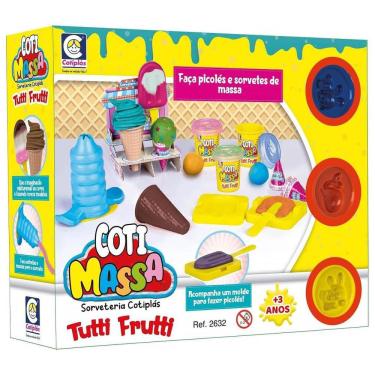 Imagem de Kit Massinha Modelar Coti Massa Cheiro Tutti Frutti Sorveteria - Cotiplás