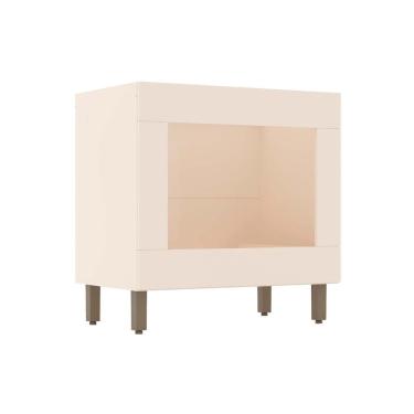 Imagem de Gabinete de Cozinha Modulado Balcão Connect Cooktop c/Forno Embutir 80x51x82cm Off White - Henn